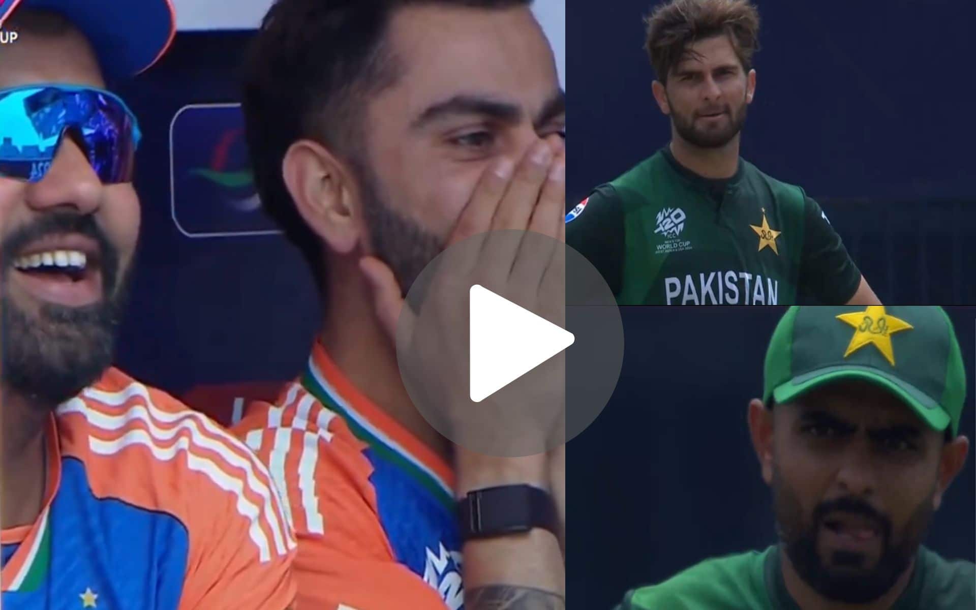 [Watch] Kohli-Rohit Laugh Out Loud On 'Frustrated' Babar Azam-Shaheen Afridi During IND vs PAK Clash